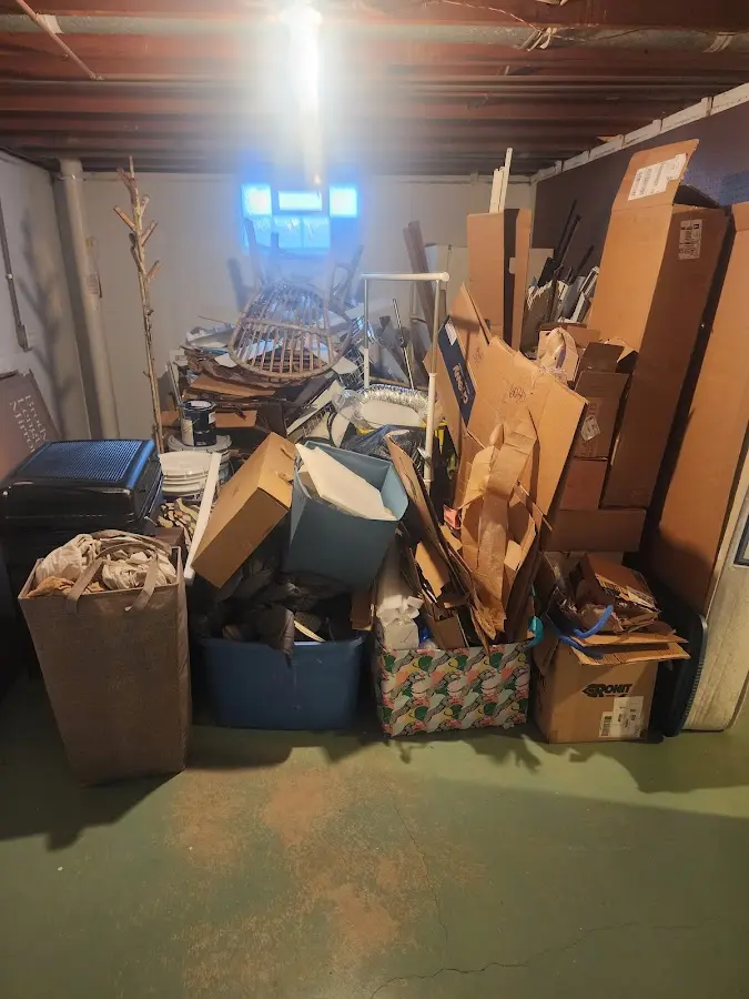 Roll-off dumpster container at job site for 4 Yard Dumpster Rental in Lake Forest Park